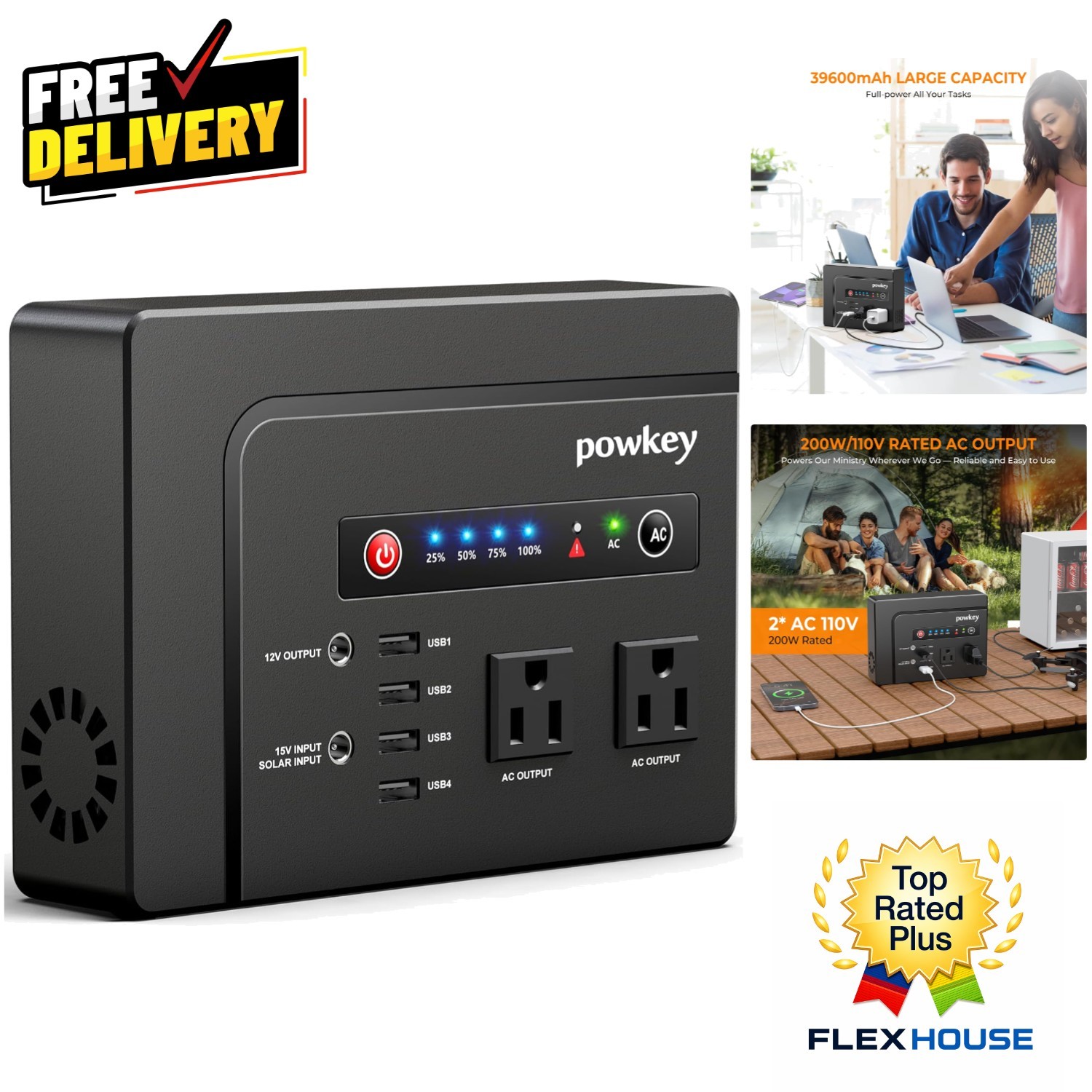 200W Portable Power Station with 146Wh Battery – Ideal for Camping & Travel