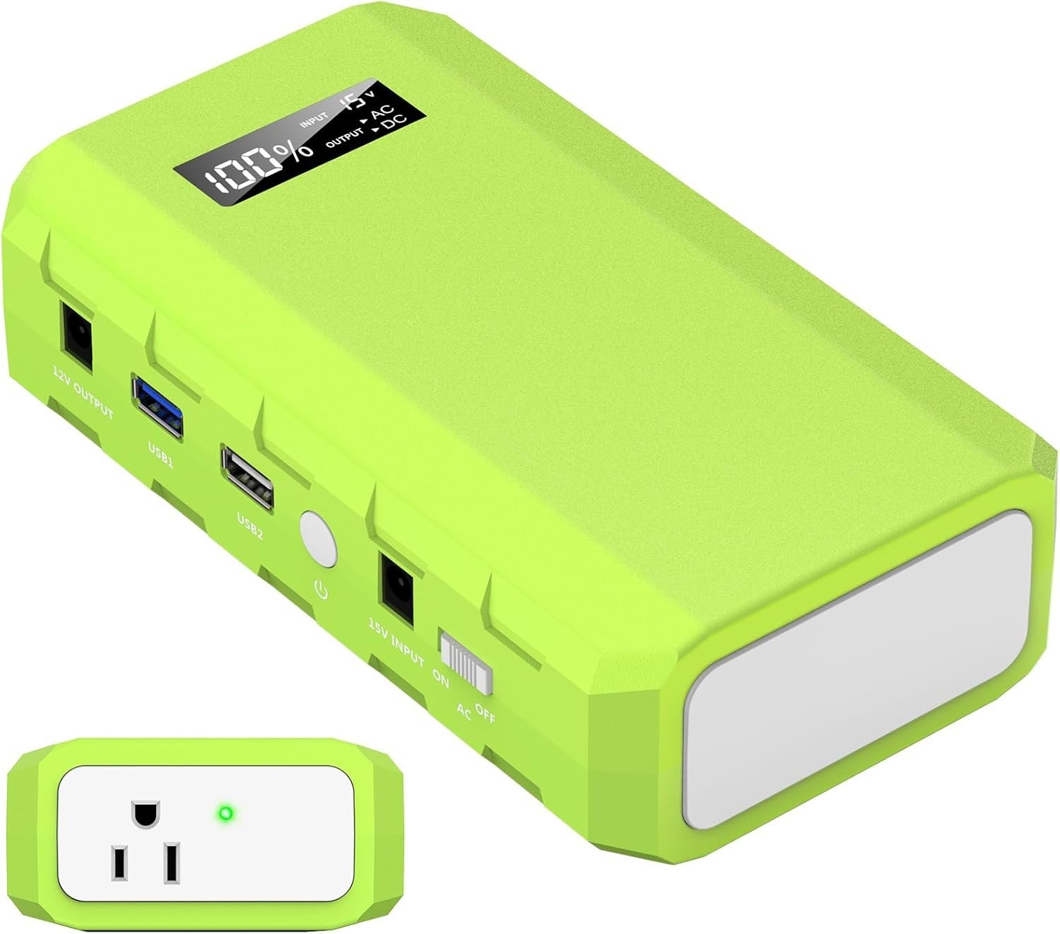 Portable Power Station with AC Outlet, 65W/110V External Battery Pack 24000mA…