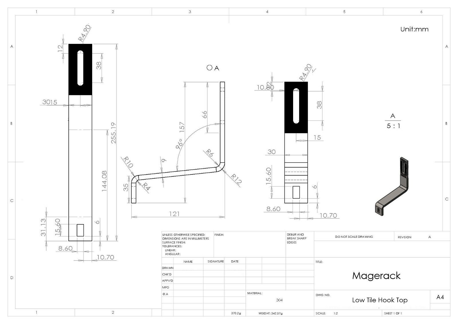 Magerack Tile Hook Bracket Solar Panel PV Module Mounting Racking Pack 10