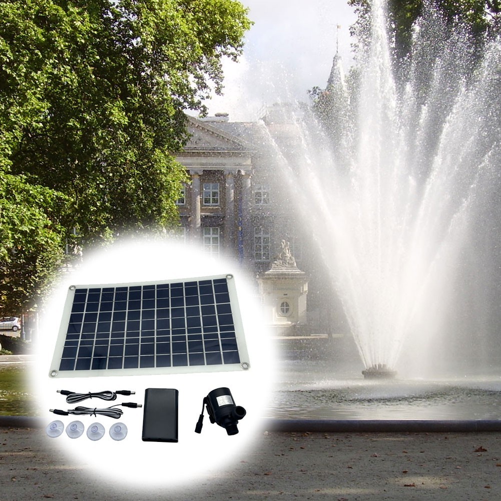 Outdoor Solar Water Pump Kit 50W 12V for Fountain Waterfall Circulation