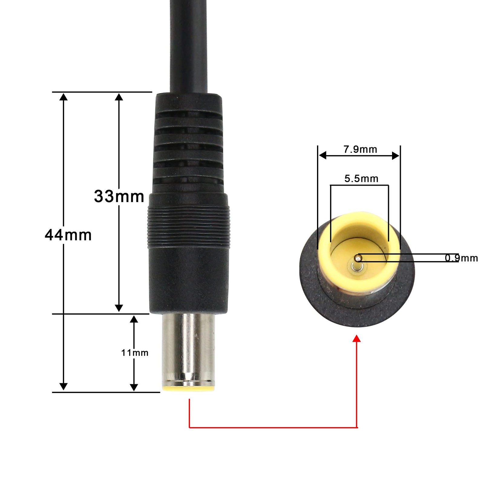 DC 8mm to XT60 Power Cable, 5Ft DC7909 7.9mm x 5.5mm Male to XT-60 Male Adapt.