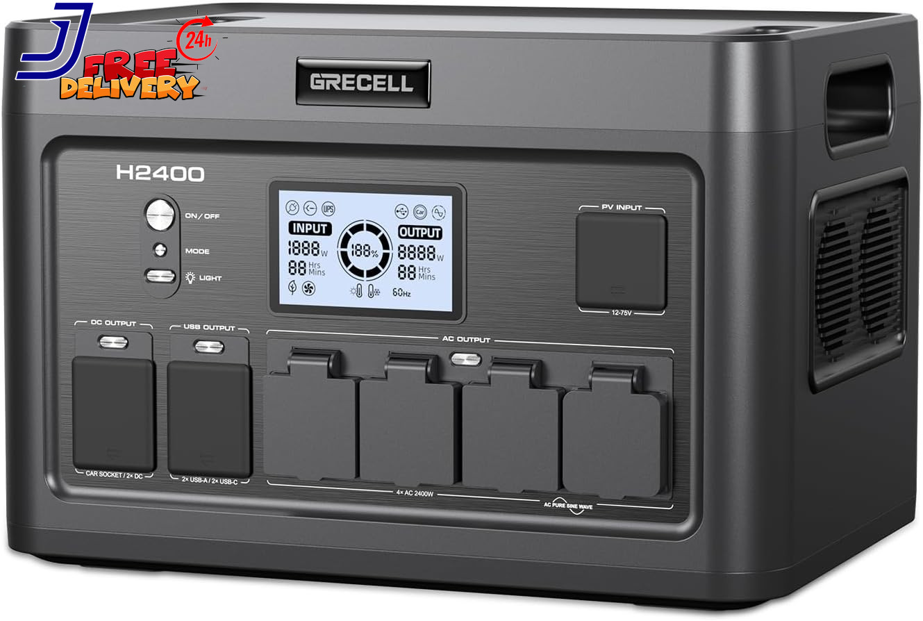 Portable Power Station 2400W 1843Wh Lifepo4 Solar Generator UPS Home Battery Bac