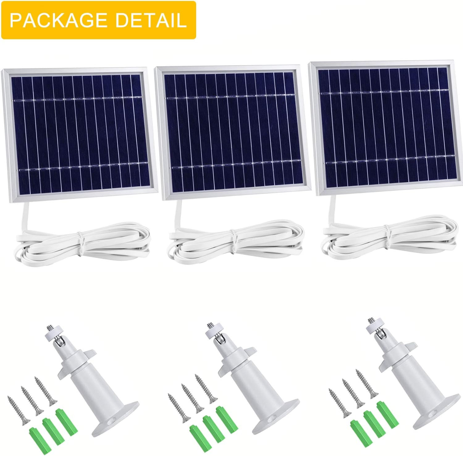 Solar Panel Works for Arlo Pro and Arlo Pro2 Camera,11.8Feet Power Cable and Adj