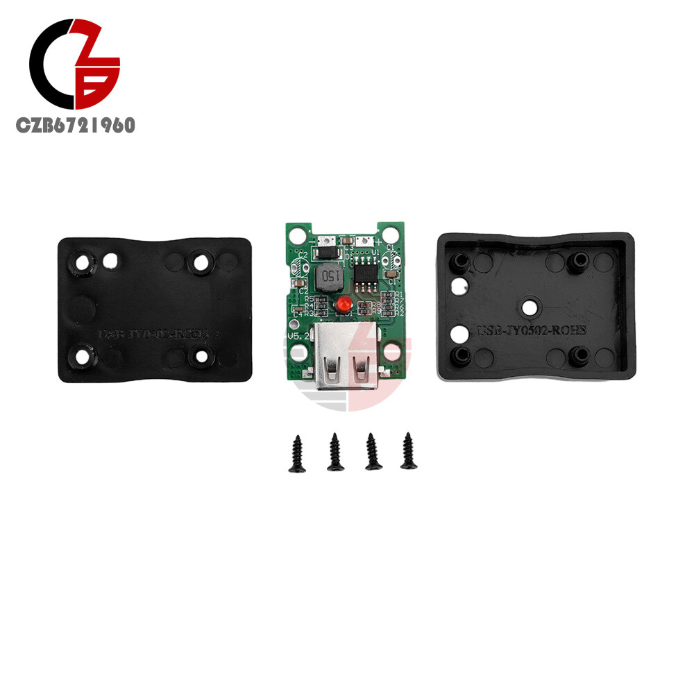 5V 2A Solar Power Bank Panel USB Charge Voltage Controller Regulator Black Shell