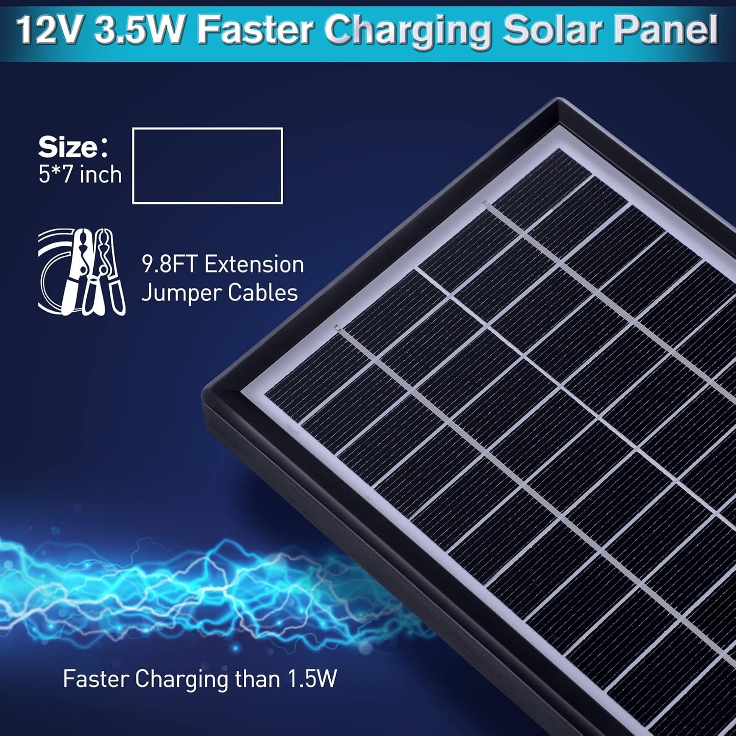 6V 3.5W Solar Panel for Deer Feeder, Waterproof Outdoor Solar Battery Charger…