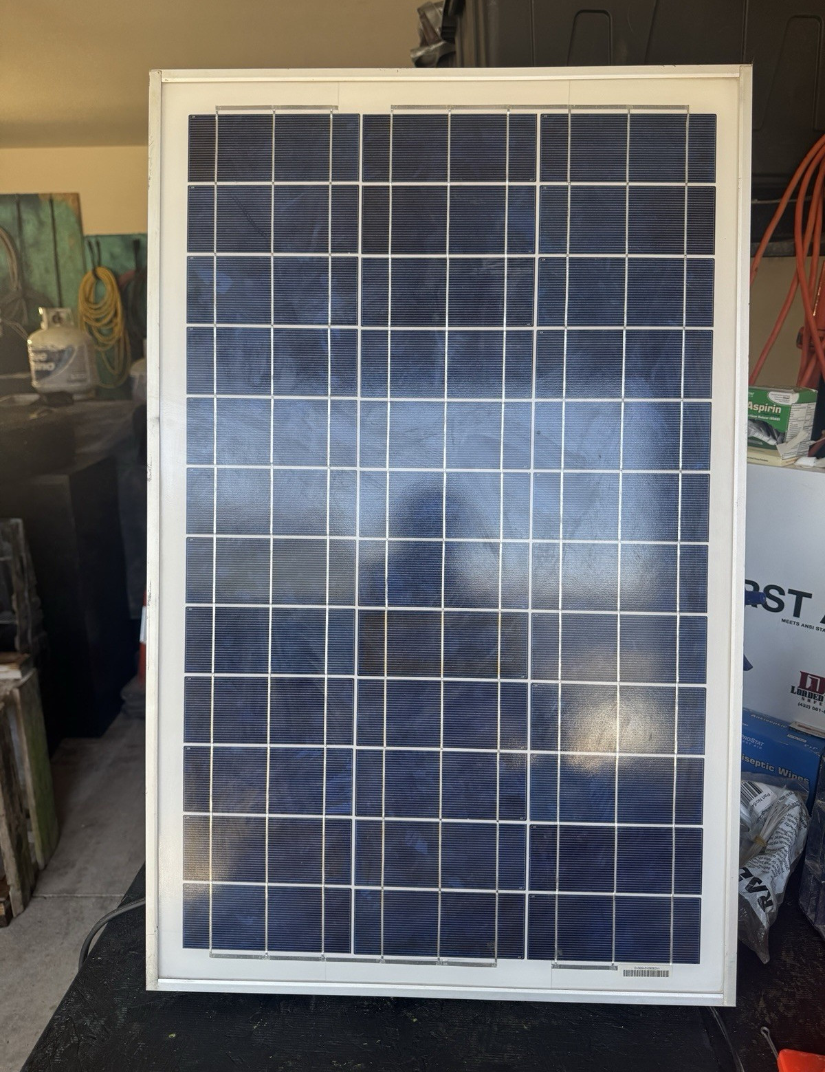 Industrial Solar IS-50J 50W 17.2V Panel, Wire Leads and Stand