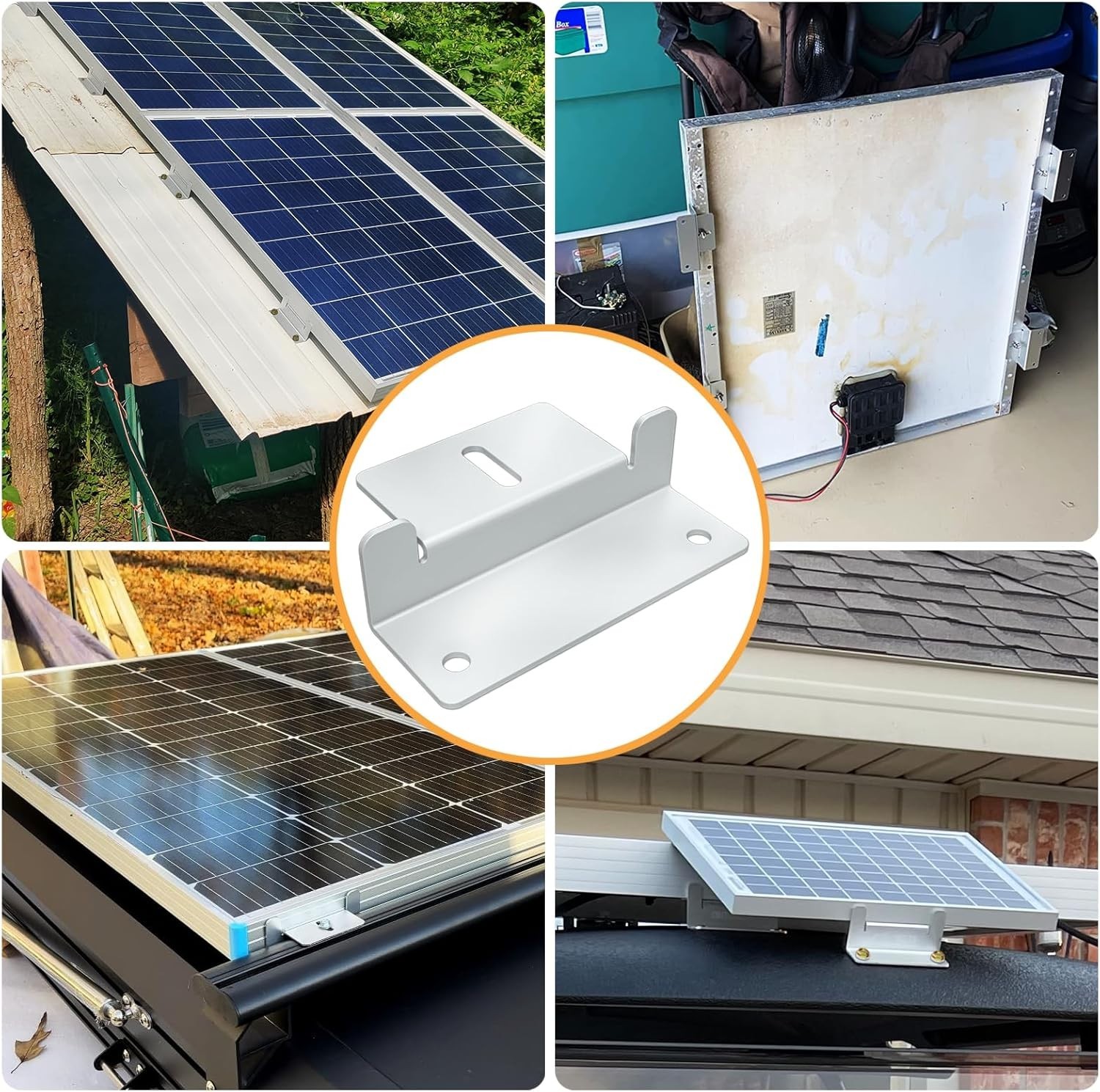 For Solar Panel Z Bracket 16PCS Mounting Mounts Set Bracket RV Boat Roof Wall