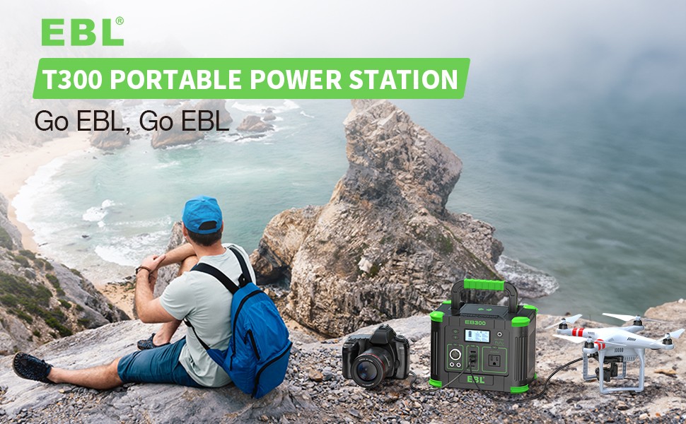 330W 288.6WH Portable Power Station Solar Generator RV Camping LiFePO4 Battery