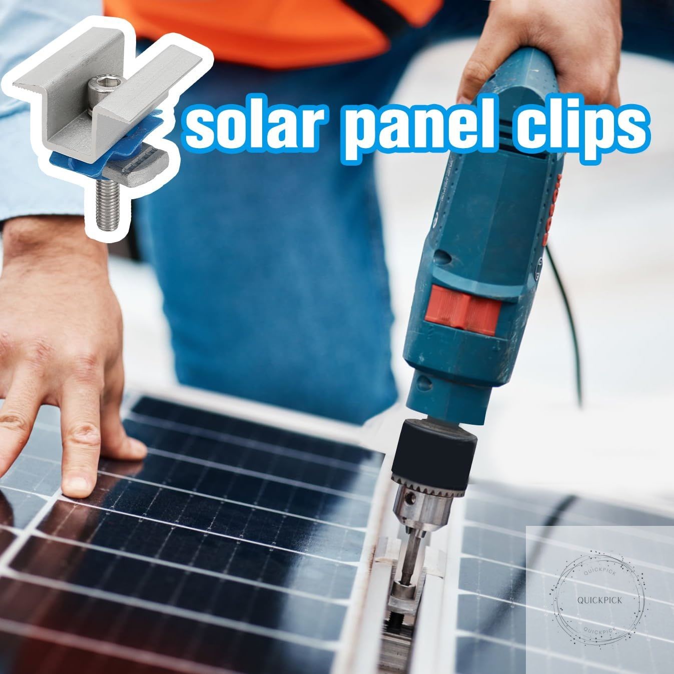 10 Pcs Adjustable Solar Panel Mounting Bracket Clamps Wide Photovoltaic Support