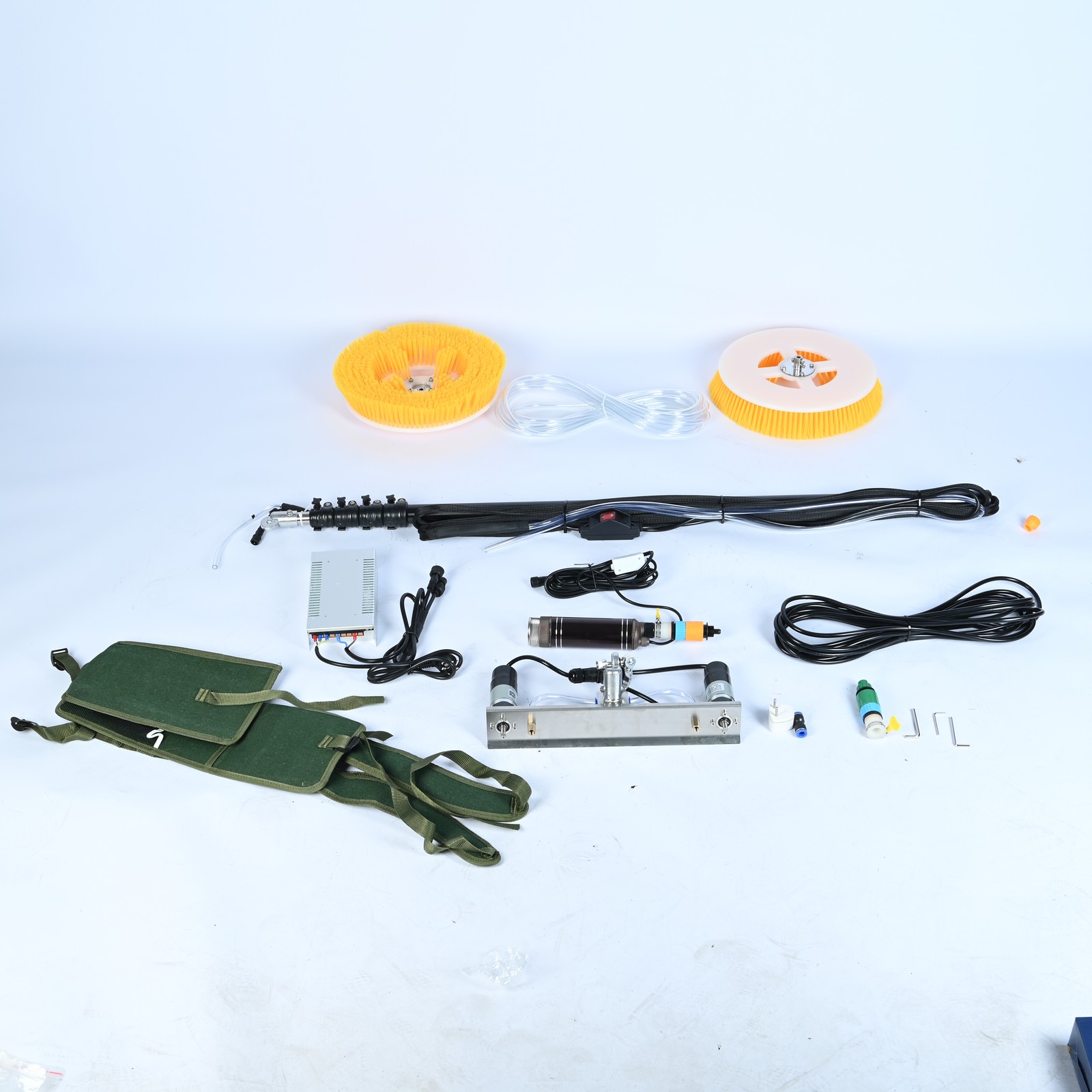 Double Head Solar Panel Cleaning Machine Retractable Photovoltaic Panels Brush