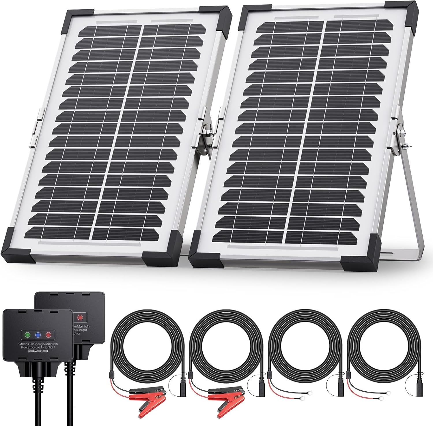 7.5W Solar Battery Maintainer & Trickle Charger 12V Waterproof Panel W/ IP68