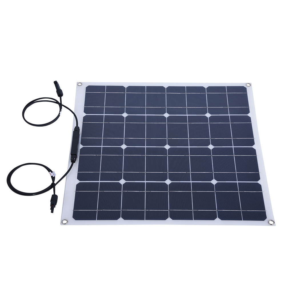⊹50W Flexible High Efficiency 12V Solar Panel Outdoor For Home Boat Yacht RV