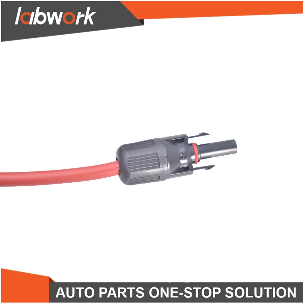Labwork Solar Panel Extension Cable Wire Connector 1 Pair Black + Red10 AWG 15ft