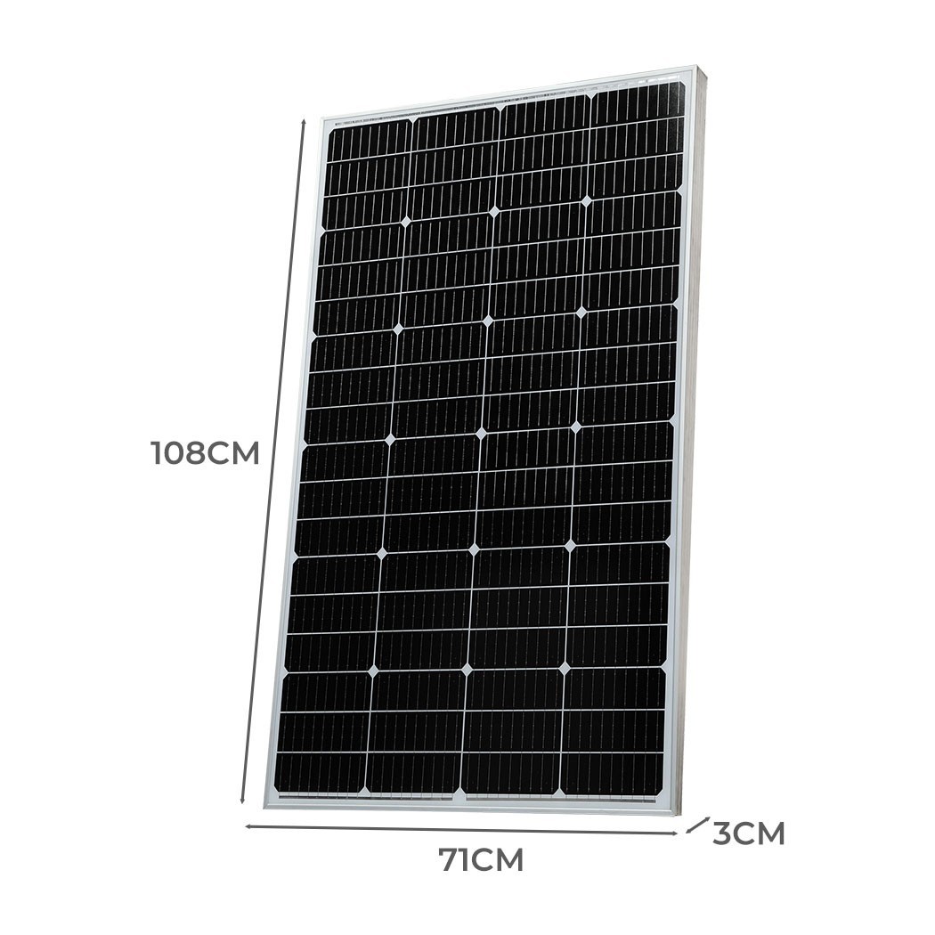 300W 12V Solar Panel Kit 42.5″/108cm Mono Caravan Camping USB IP65