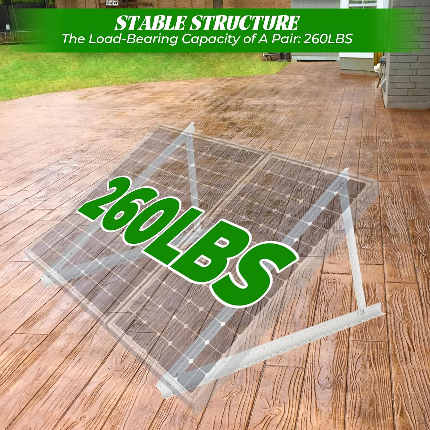 Adjustable Solar Panel Mount Brackets for RV, Boat, and Off-Grid Use
