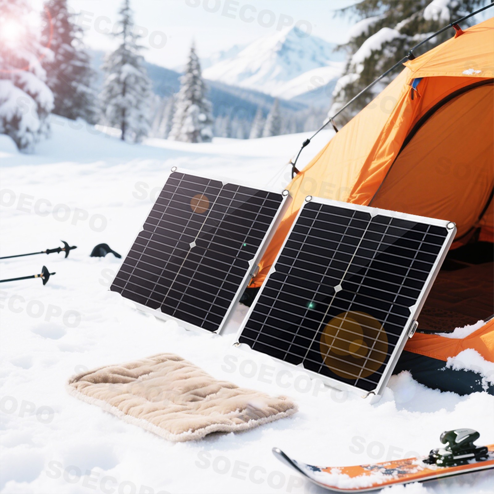 600W Dual Solar Panel Kit – 2 x 300W Portable PV Panels for RV Camping