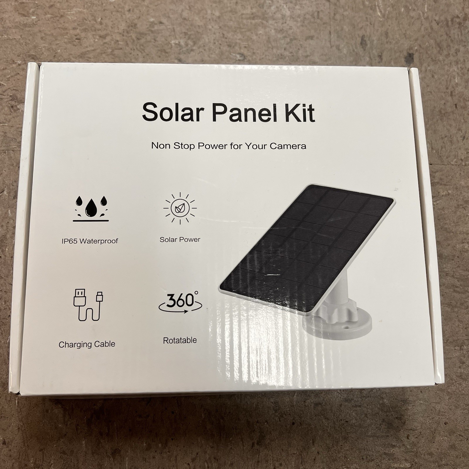 5W Solar Panel Charger for Ring Stick Up Cam & Spotlight Cam USB-C IP65 New