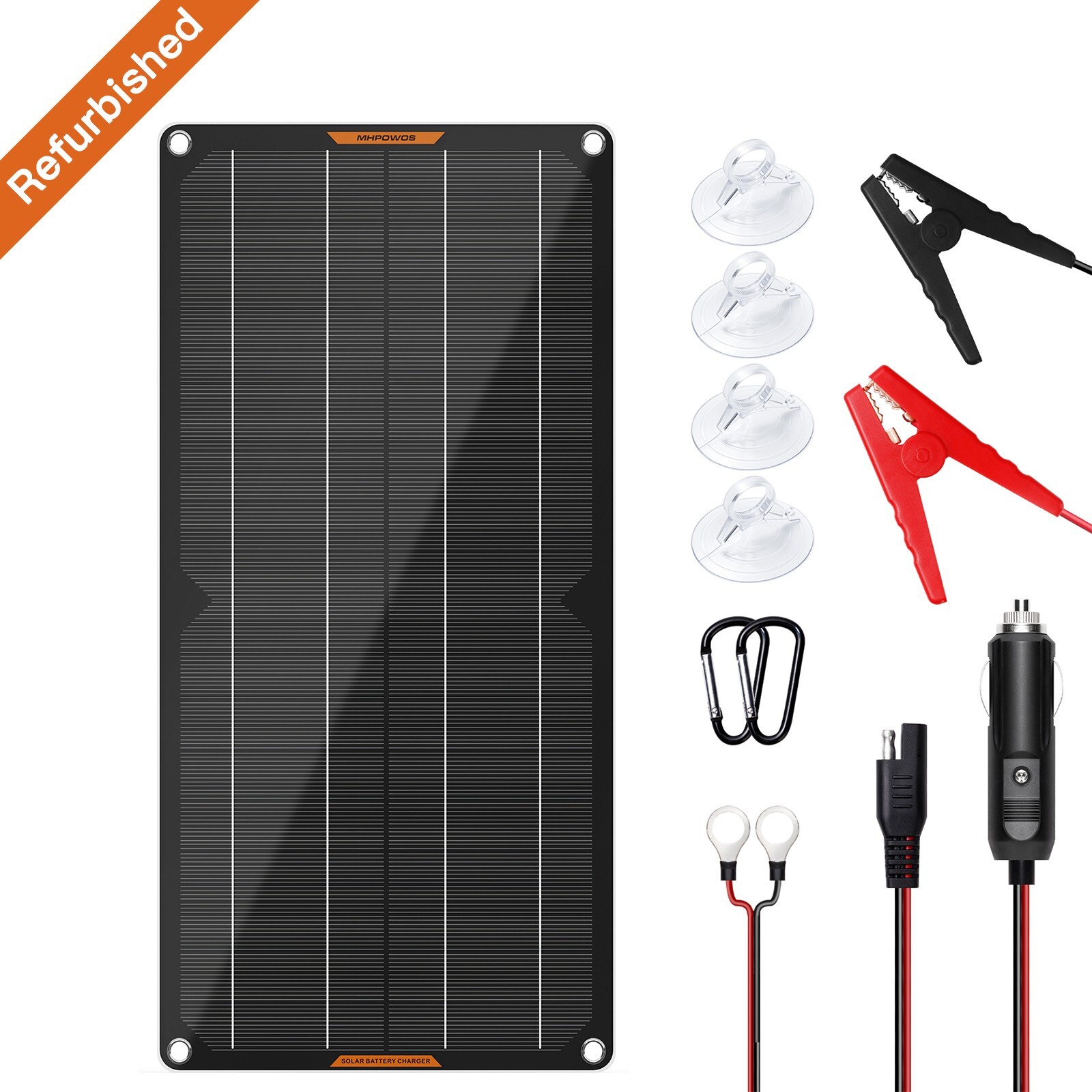 MHPOWOS 10W Solar Panel Battery Charger 12V Trickle Battery Charger Refurbished