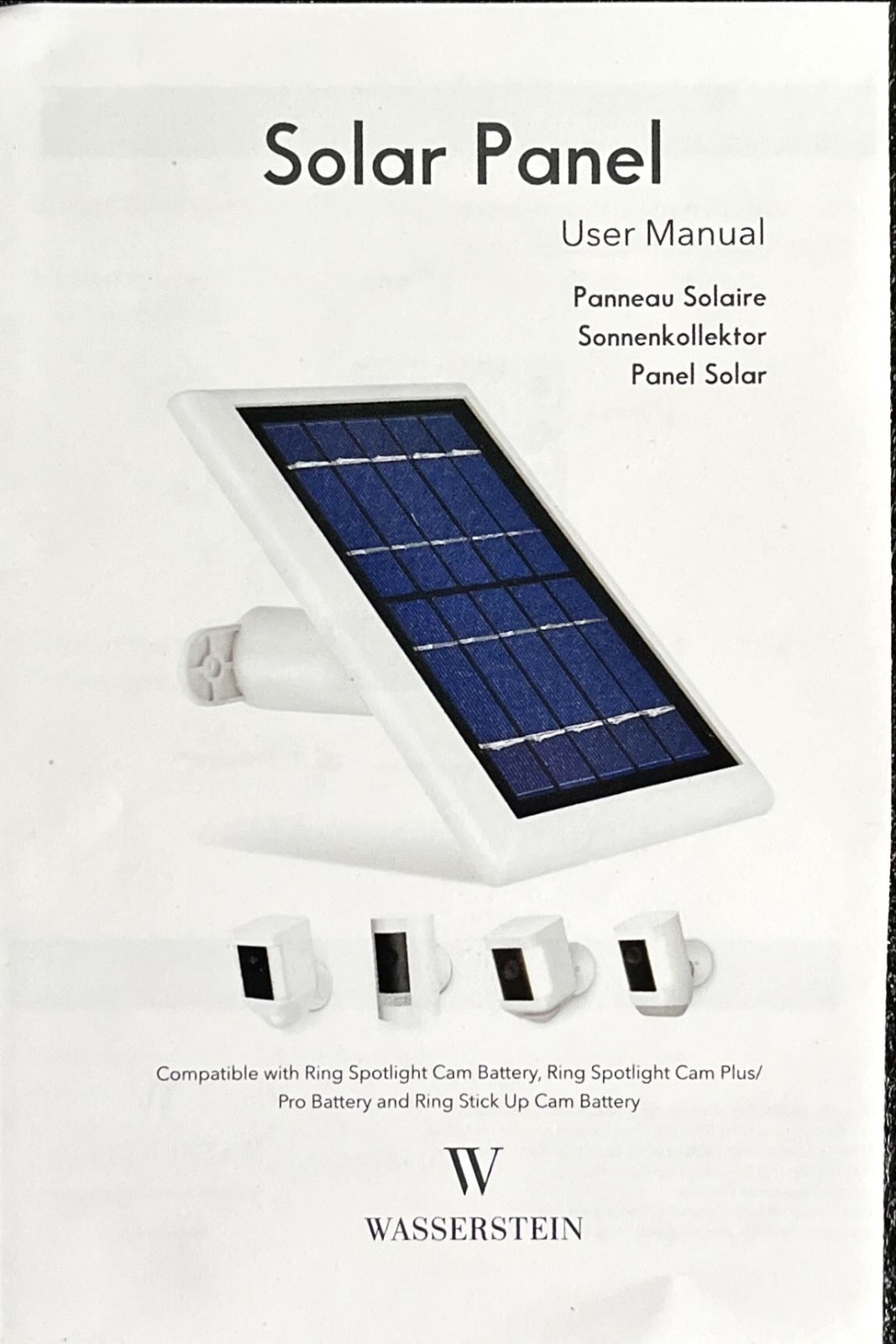 Ring Solar Panel, Compatible with Ring Spotlight Cam Battery and more – White