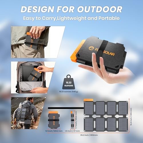 25W Ultra-Portable Solar Panel Charger with Quick Charge – USB-A & USB-C Ports