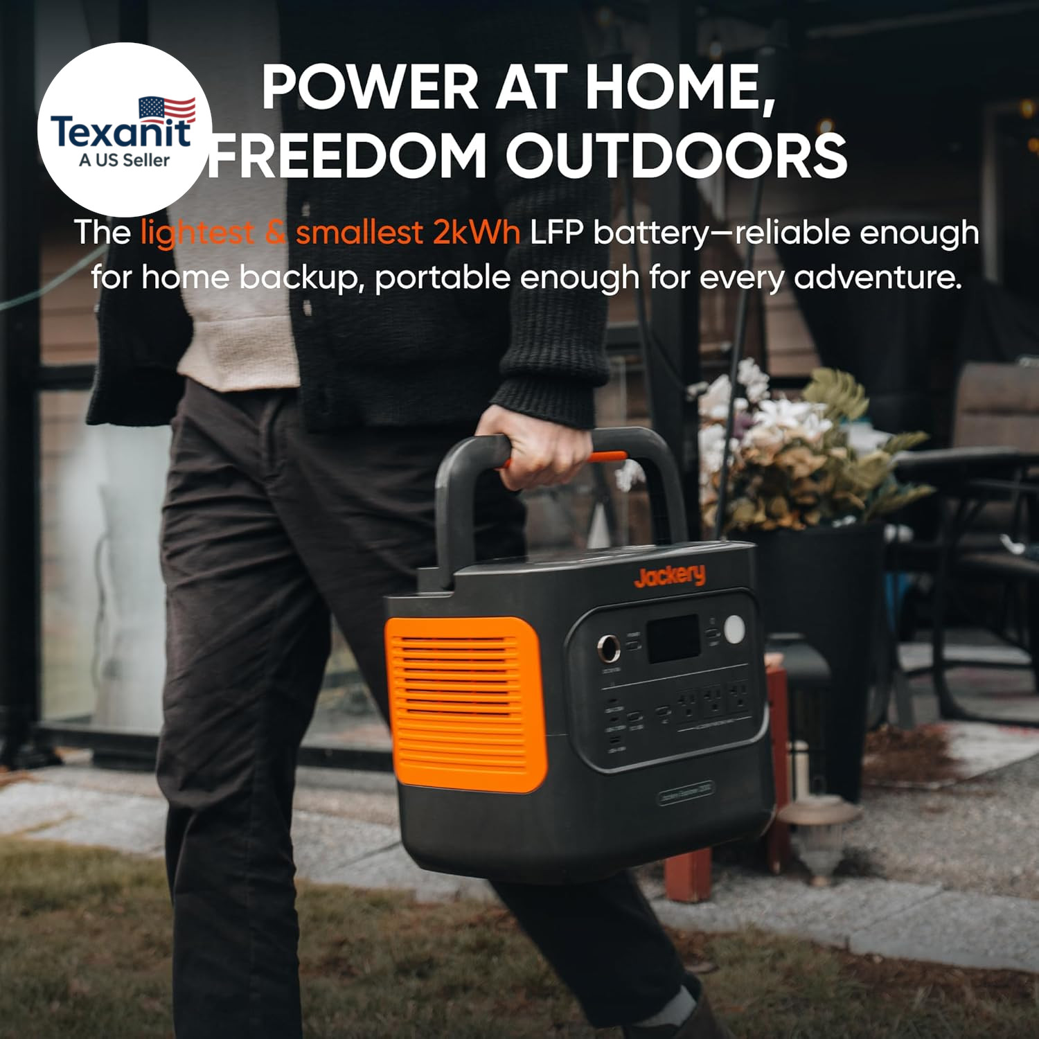 Explorer 2000 V2 Portable Power Station, 2042Wh Lifepo4 Home Backup Battery, 220