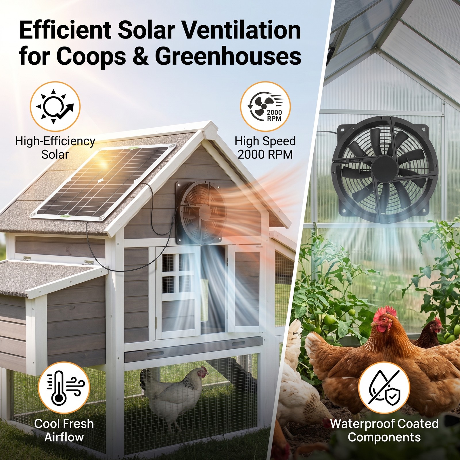 Off-Grid Solar Powered Exhaust Fan Low-Cost Ventilation Solution for Chicken Coo