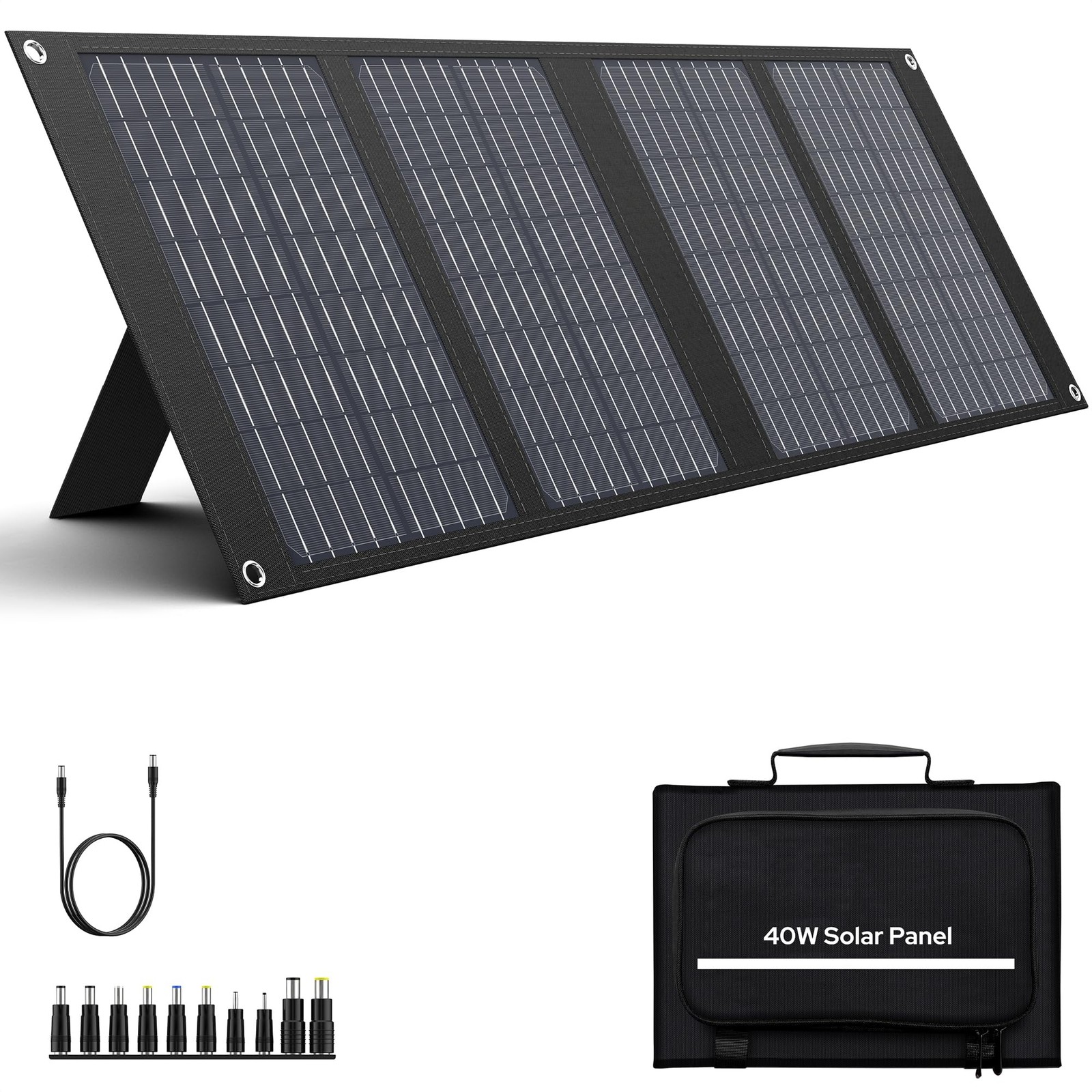 Apowking Portable Solar Panels 40W, Foldable Solar Panel Charger for 100300W …
