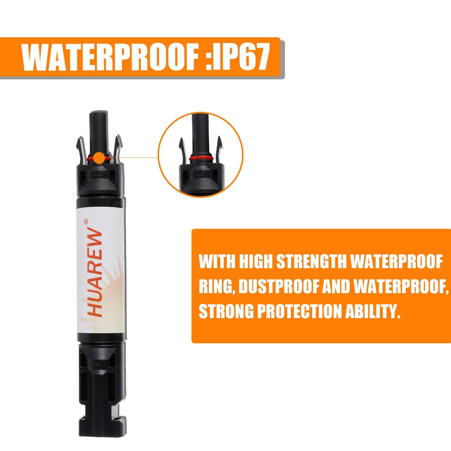 15A Solar Fuse Holder Waterproof PV Inline Fuse Holder for Solar Panel DC