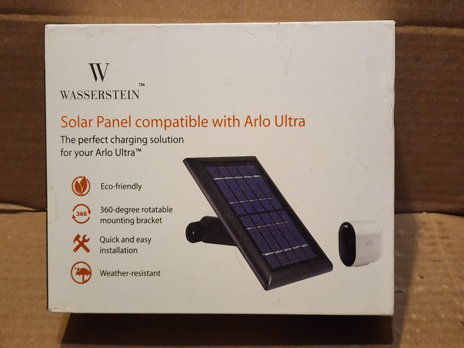 WASSERSTEIN SOLAR PANEL COMPATIBLE WITH ARLO ULTRA WEATHER-RESISTANT ECO-FRIENDL