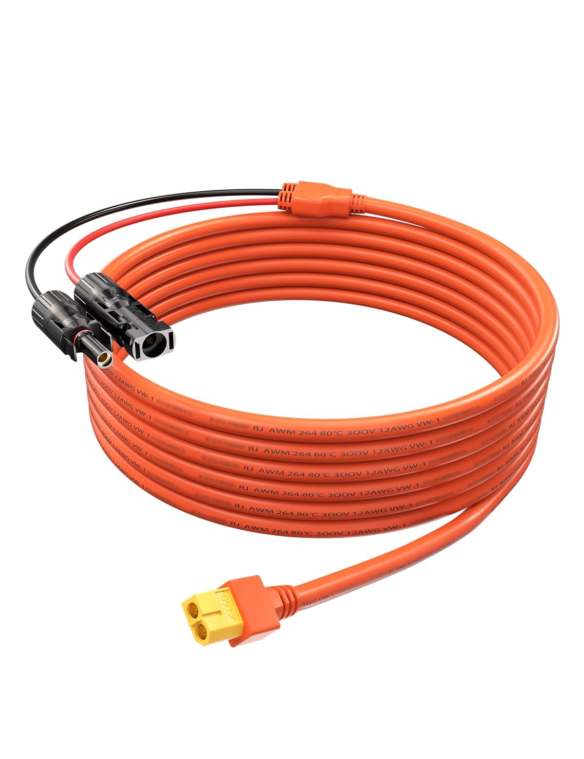 Tonton Solar to XT60 Charge Extension Cable 12AWG 16.5Ft 5M Solar Connector t…