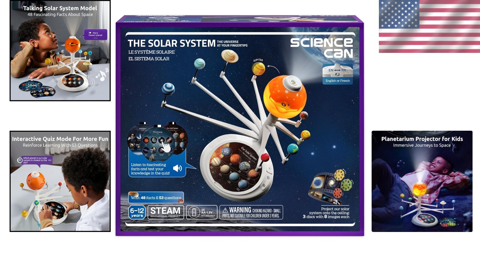 Hands-On Astronomy Learning Toy – Talking Solar System Projector for Ages 6-12