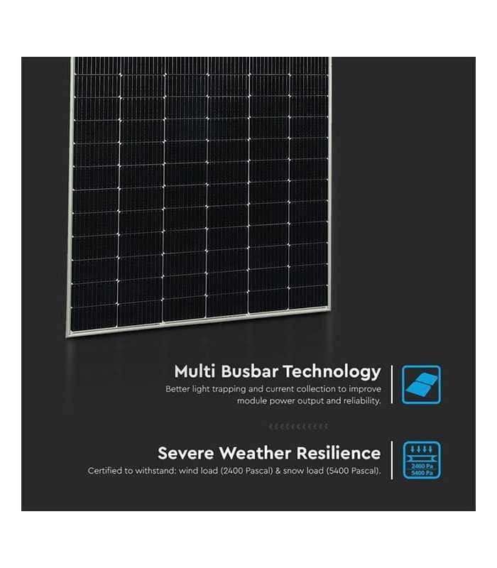V-Tac 16.8 kW Solar Photovoltaic Panels 36V 545W 144 Cells IP68