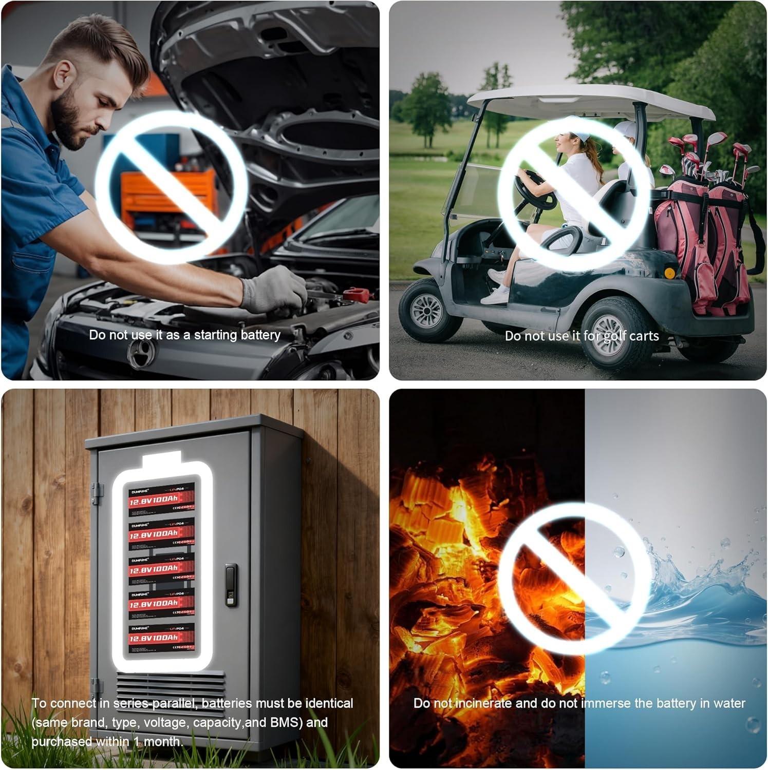12V 150Ah LiFePO4 Lithium Battery 100A BMS, 1920Wh 8000+ Cycle for RVs Off-Grid