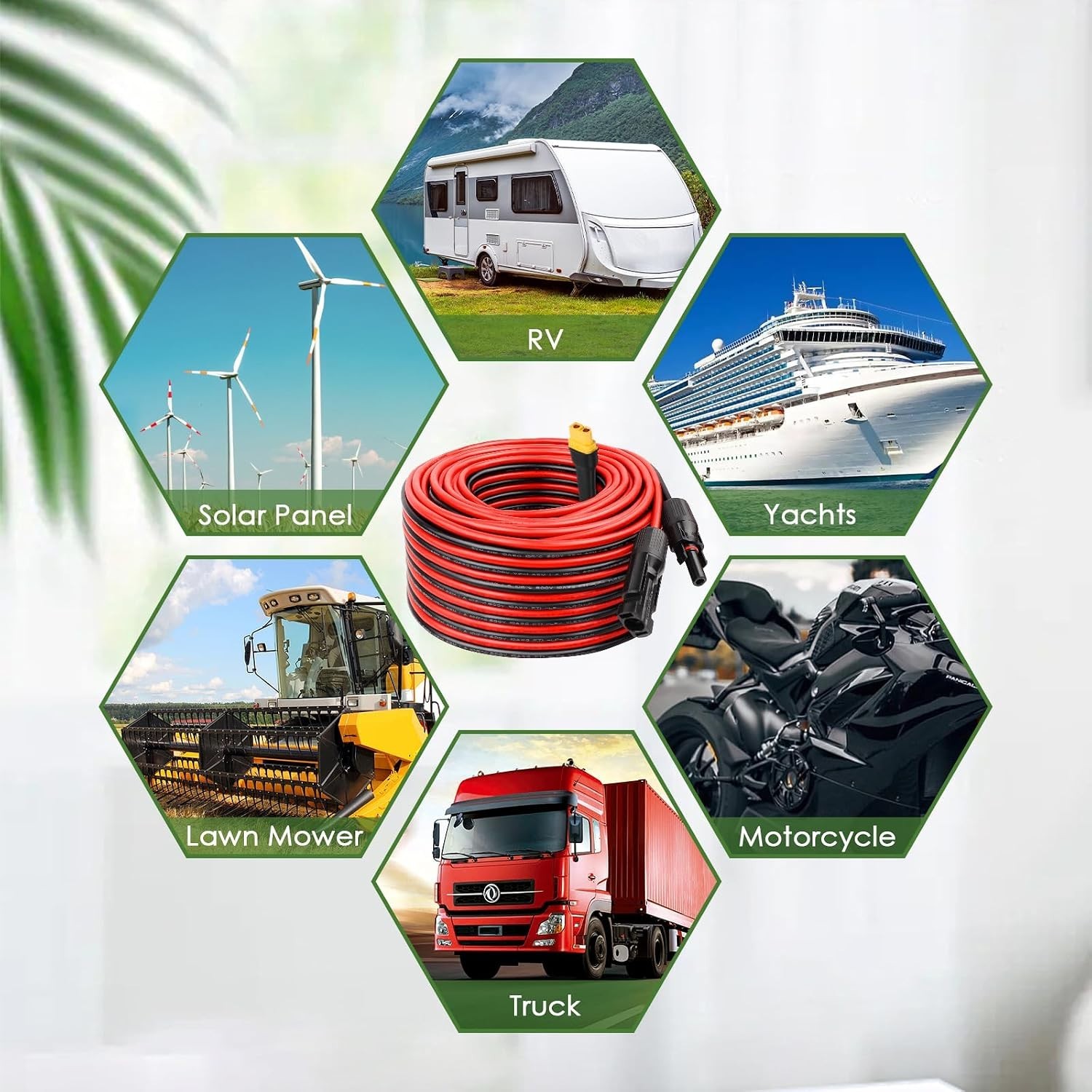 Waterproof Solar Panel to Portable Power Station Cable