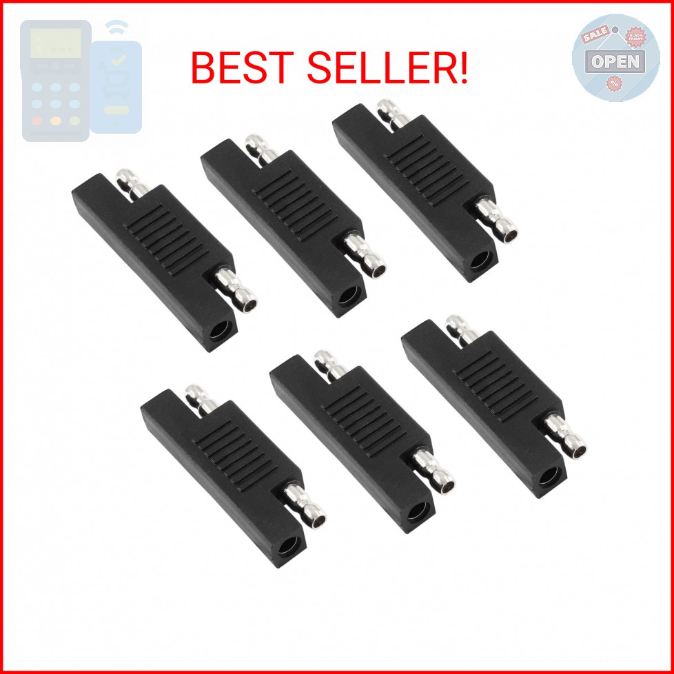 Kyuionty 6 Pack SAE Polarity Reverse Adapter Connector, SAE Quick Disconnect Plu
