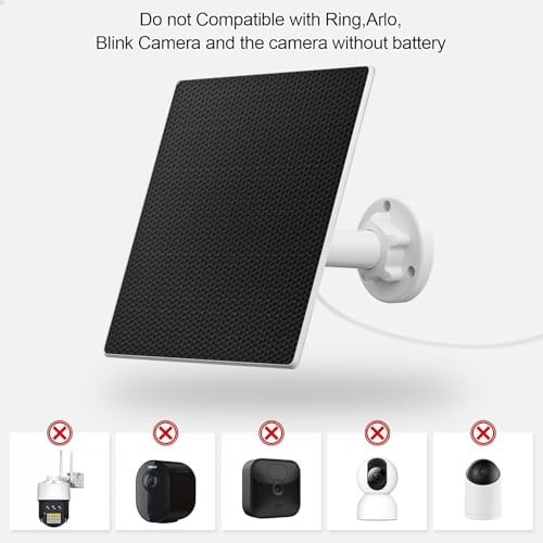 Solar Panel Charger 5W for Security Camera Outdoor Micro USB USB C DC 5V