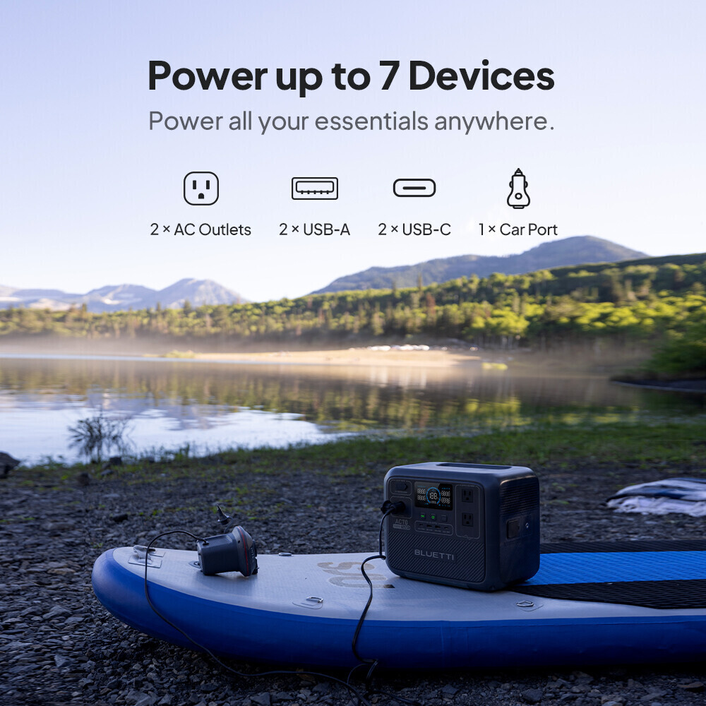 BLUETTI AC70/AC70P 1000W 768Wh/864Wh Portable Power Station LiFePO₄ for RV Trip