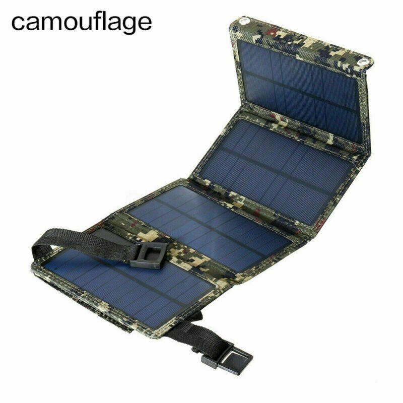 Portable Solar Power Charger Foldable Camping Hiking Cell Phone Charging Panel