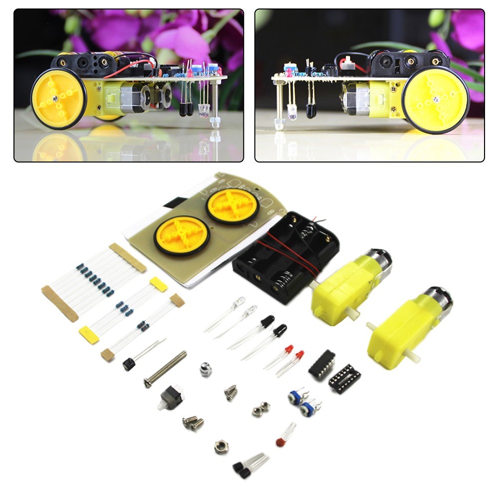Electronic DIY Kit for Intelligent Tracking Car with Adjustable Direction