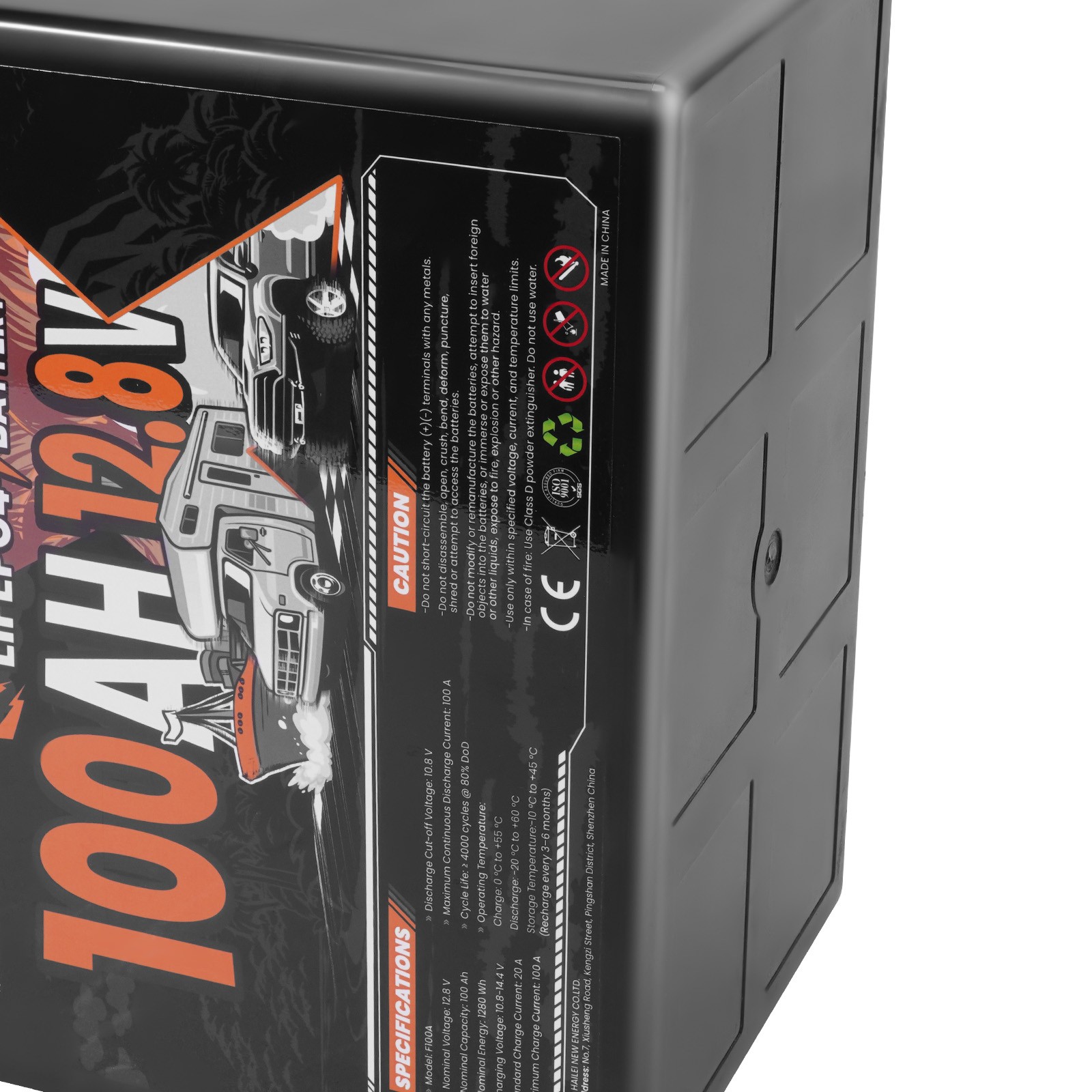 100Ah 12V Lithium Battery for RV, Low Temp Charging Protection BMS 1280Wh Energy