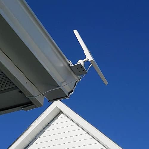 Holicfun Universal Solar Panel Gutter Mount, White | Fits Ring/Arlo/Eufy/Wyze so