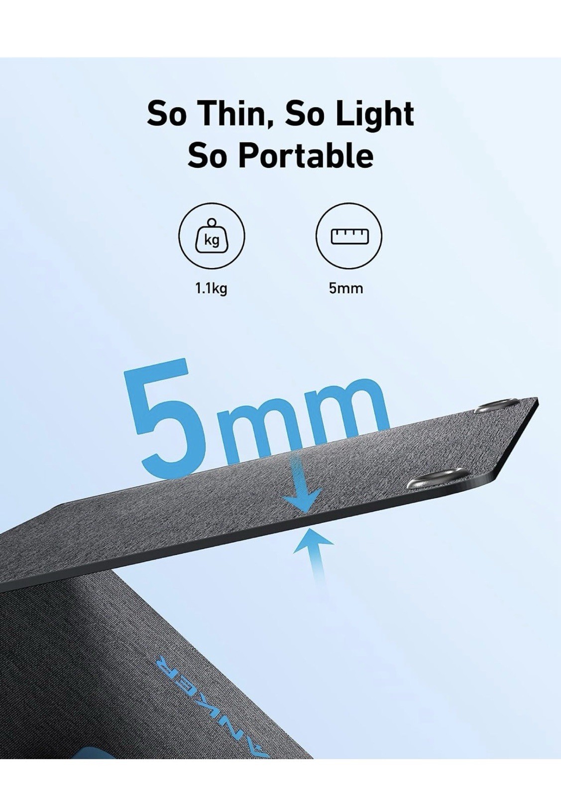 Anker Solix PS30 Solar Panel, 30W Foldable Portable Solar Charger, IP65 Water an
