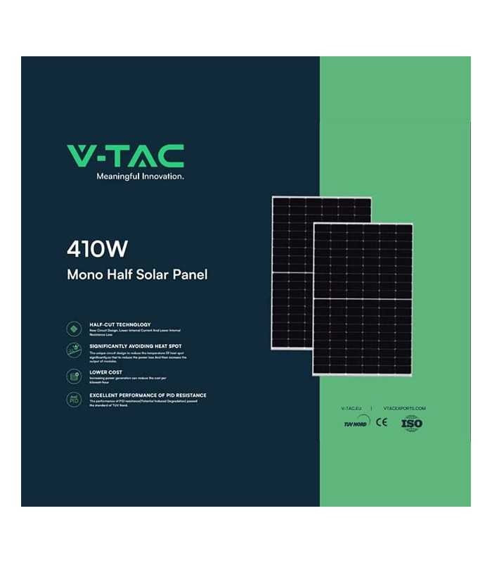 V-Tac 12.7 kW Solar Photovoltaic Panels 410W 108 Cells IP68