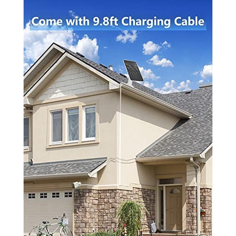 Solar Panel Charger Eufy Security Cameras 5W Waterproof 10ft Cable 2 Pack New