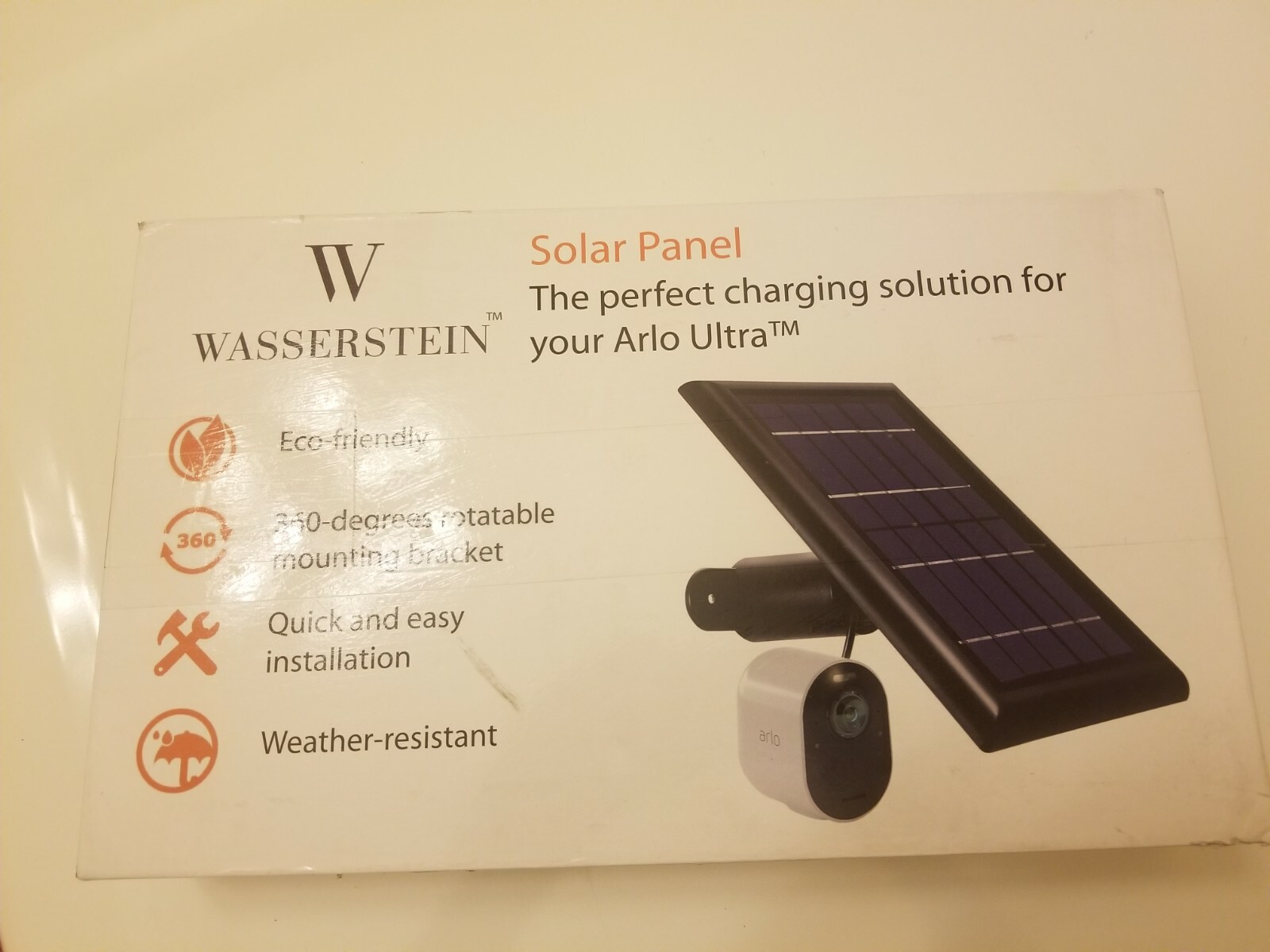 Wasserstein Solar Panel for Arlo Ultra (2 Pack) White