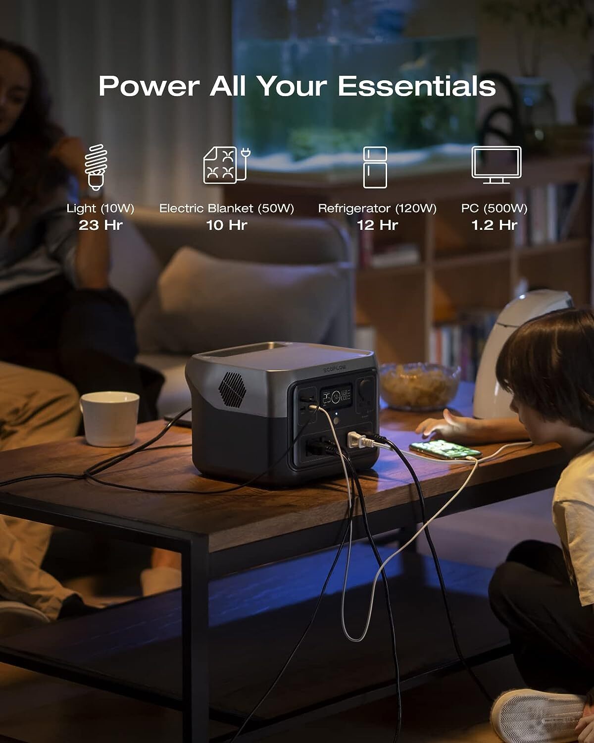 Solar Generator RIVER 2 Pro 768Wh Portable Power Station & 160W Portable Solar P