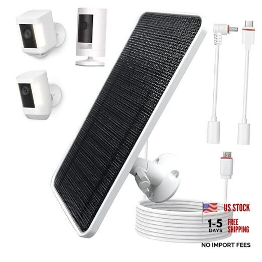 AYF Solar Panel Compatible with Ring Spotlight Cam, Stick Up Cam & 1 Pack
