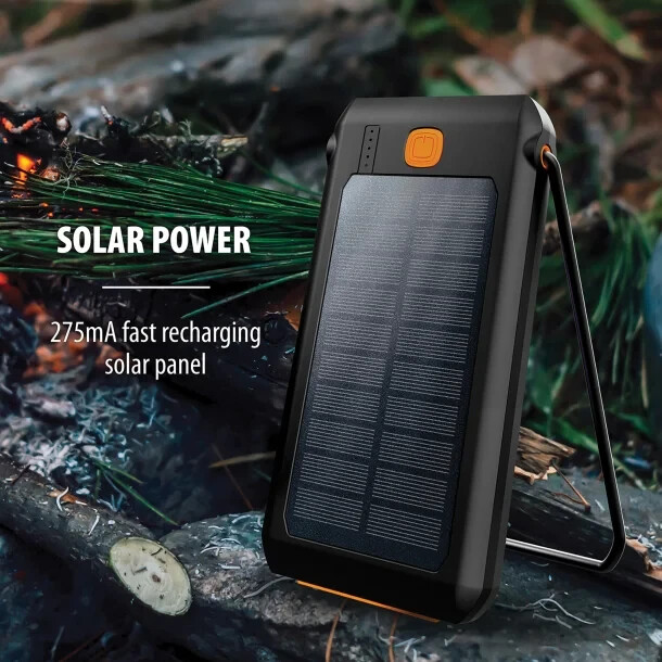 Hodo2Go’s Tough Tested Portable Power Pack, 10,000-mAh, LED Solar with Light