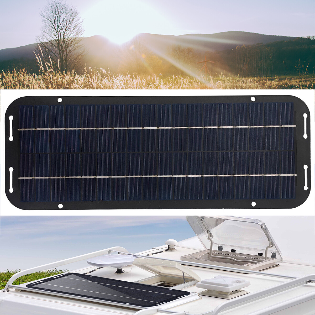 30W Solar Panel Kit 12 Volt Trickle Charger Battery Charger Maintenance Boat Car