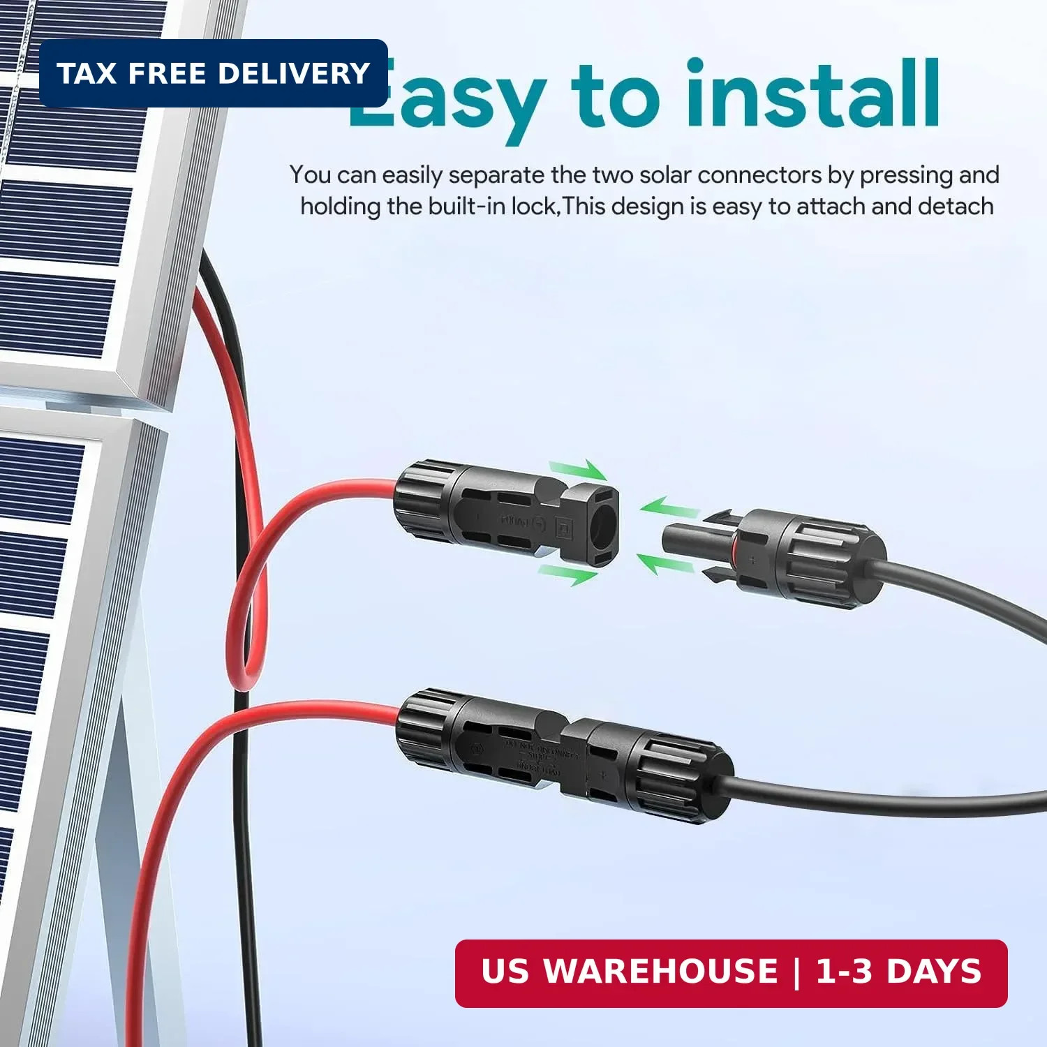 Solar Connector to XT60 Extension Cable 11Ft Power Solar Adapter for Anker Power